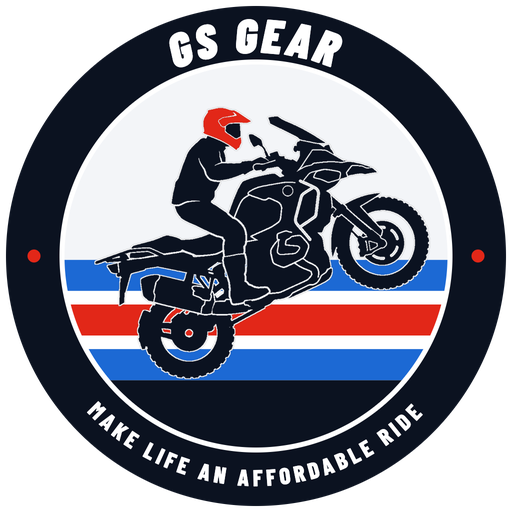 GS Gear badge: a GS rider pulling a wheelie