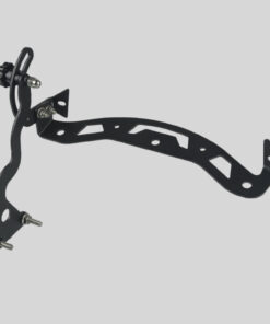 This version adjusts on one side, with a stabiliser bar that goes across the windscreen. It's easier to adjust on the go, compared to the versions that have an adjustment on both sides.