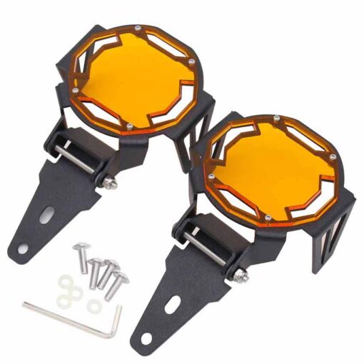 Fog Light Guards For 2013+ BMW GS Adventure Bikes (Orange)