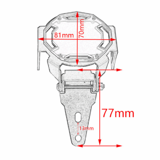 BMW GS Perspex Foglight Guards Measurements