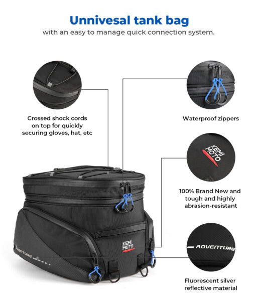 Expandable Adventure Bike Tank Bag - Image 9