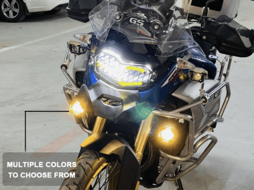Fog Light Guards For 2013+ BMW GS Adventure Bikes (Orange)