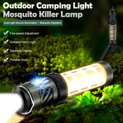 3 in 1 Rechargeable Camping Lamp with Mosquito Repellent - Image 2