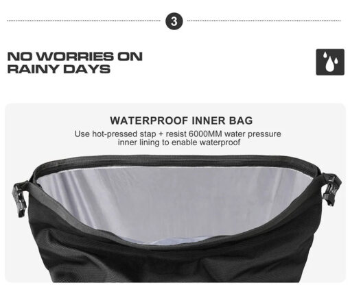 Rhinowalk Waterproof Side Bag 20L (Black)