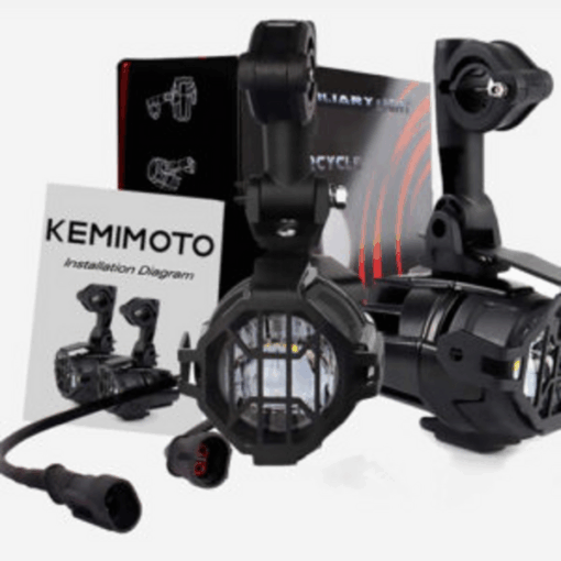 Fog Light Set for Adventure Bikes (With Free Light Guards)