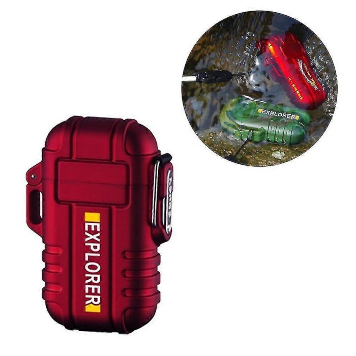 Waterproof Outdoor Rechargeable Lighter (Red)