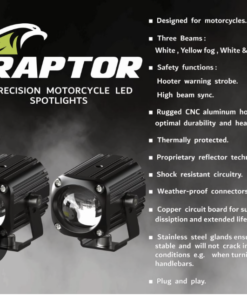 Desert Fox Raptor LED Spot Light Set with Crash Bar Mounts