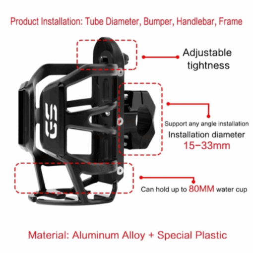 Motorcycle Bottle Holder Compatible with BMW GS Bikes - Image 5