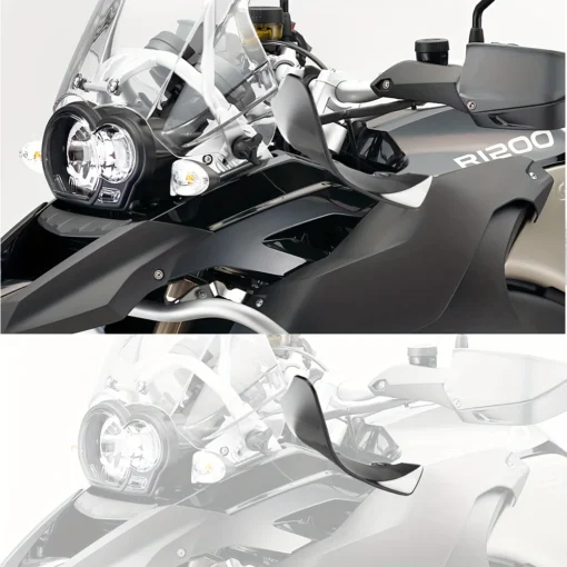 GS AC Wind Deflectors Smoked on Bike