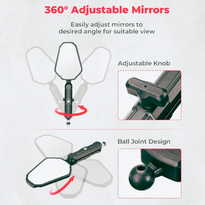 Adjustable Foldable Motorcycle Mirrors