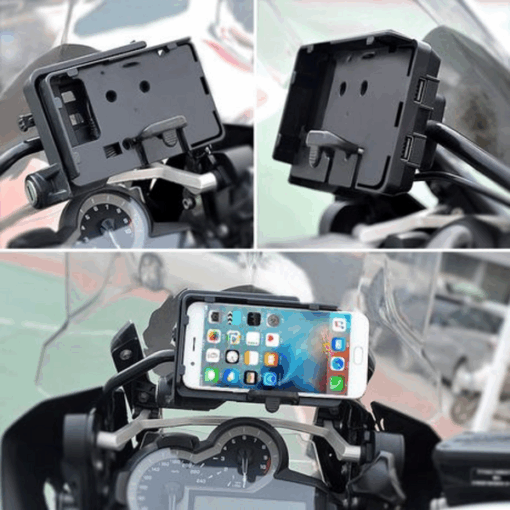 Motorcycle Mobile Phone Holder USB Charger Bracket - Image 4