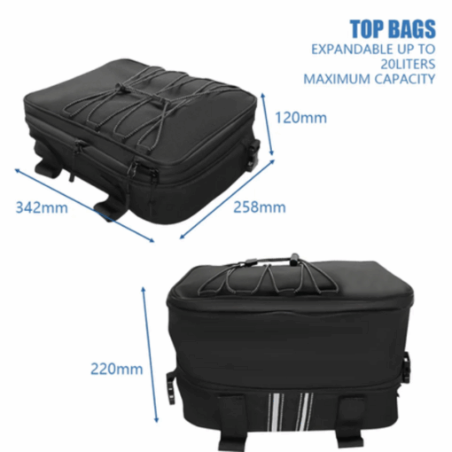 KR Adv/ Touring Aluminum Top Box and Pannier Box Top Bag or Tail Bag - Image 4