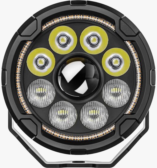 Motorcycle auxiliary lights with handlebar switch wiring harness