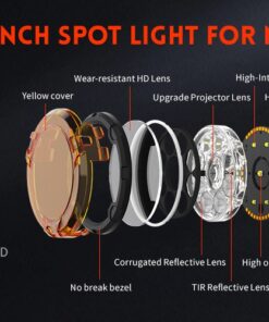 Compact 114mm motorcycle spotlights