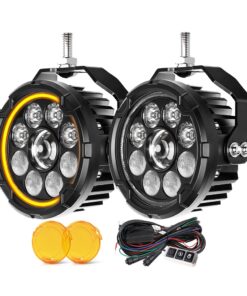 114mm round LED spotlight with cooling fins and durable housing