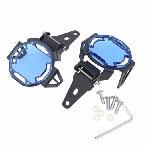 Fog Light Guards Compatible with BMW GS LC Adventure Bikes (Blue)
