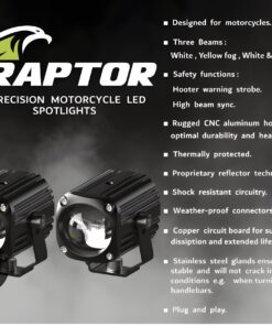 Desert Fox Raptor LED Spot Light Set with Crash Bar Mounts