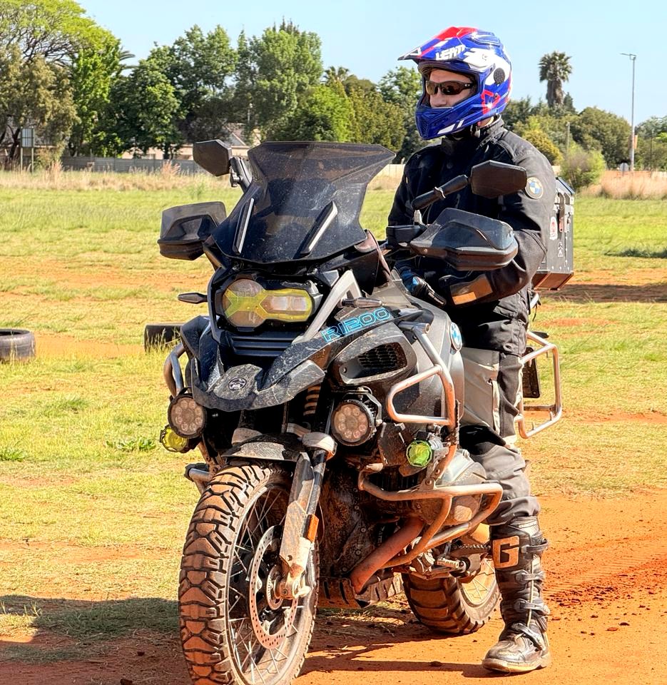 Brad on his R 1200 GS Adventure at rider training